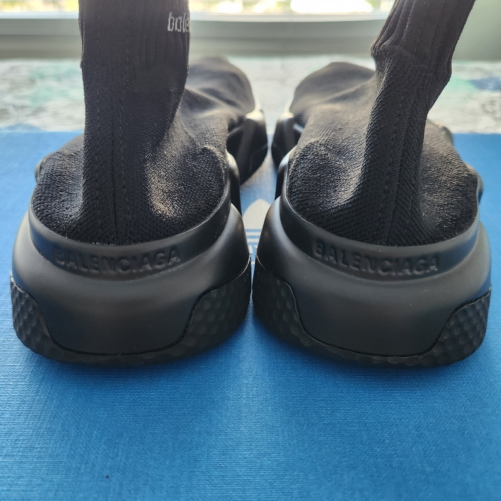 Authentic BALENCIAGA Speed LT Sock Sneakers‎ Adidas Collaboration Black & White - Picture 4 of 8